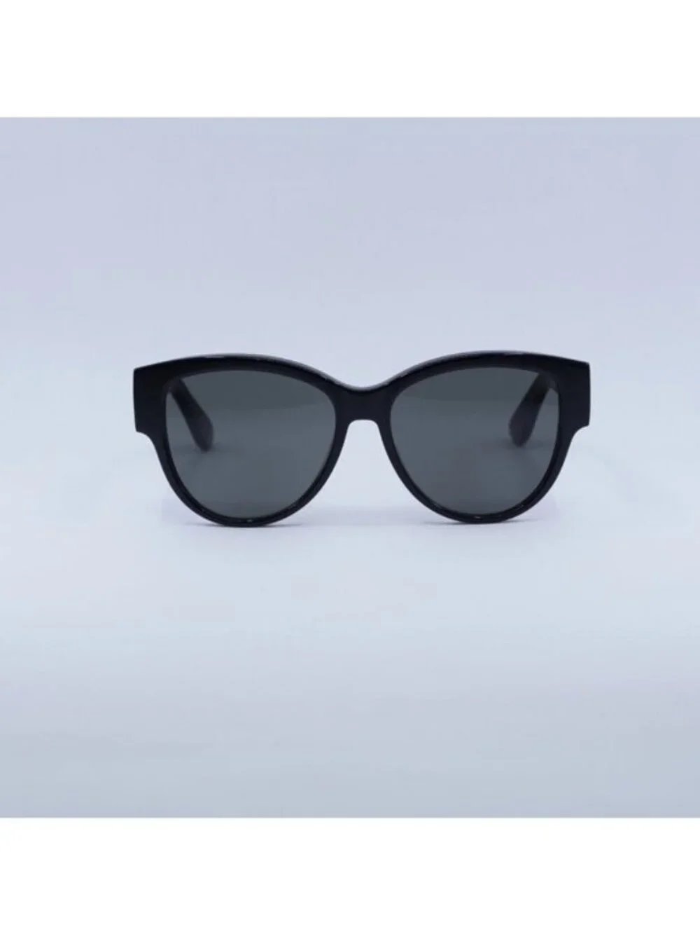 Saint Laurent SLM3 002 Sunglasses Black Cat Eye Frame, Grey Lenses